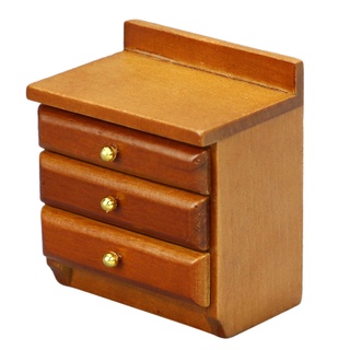 1/12 escala casa de muñecas muebles gabinete, escala de madera 1:12 diy 3 rejilla mesita de noche para decoración