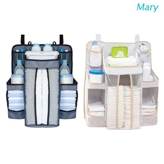 Mary - soporte para colgar pañales para cama de bebé, bolsa de almacenamiento de lactancia, cuna, organizador de bolsillo (1)