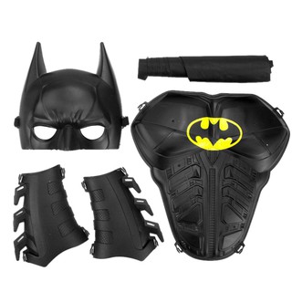 Niños niños niño Batman armadura máscara capa etapa muestra accesorios disfraz de Halloween (5)
