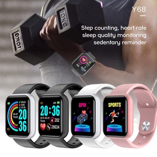 Y68 reloj Inteligente IP67 impermeable pulsera Inteligente Bluetooth Monitor de frecuencia cardiaca Banda Inteligente deportiva Fitness