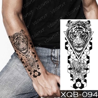Sell Well Waterproof Temporary Tattoo Sticker Lotus Wisdom Ocean Buddha Shakyamuni Flash Tatto Wolf Lion Body Art Arm Fake (5)
