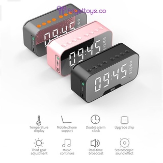 G10 Despertador inalámbrico del espejo del altavoz de Bluetooth 5.0 con la función del tenedor del teléfono