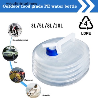 [yyyyulinintellnew] 3/5/8/10l contenedor de agua plegable al aire libre plegable bolsa de agua tanque de agua caliente
