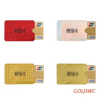 GOLJSWC 10pcs RFID Tarjeta De Identificación De Crédito Protector De Bloqueo De Seguridad Escudo Anti Robo