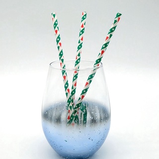 Alleen papel desechable biodegradable Para decoración navideña/Canudos De Bebidas (3)