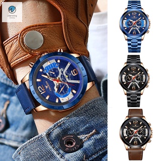 reloj de cuarzo de los hombres con correa de acero blanco 6 agujas 30m profundo impermeable moda reloj deportivo regalos para hombres