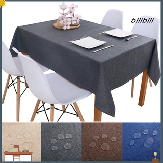 bilibili Rectangular Linen Anti-scalding Waterproof Tablecloth Dustproof Table Cover
