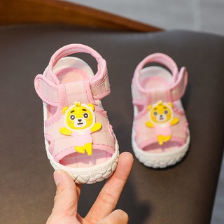 Verano bebé y bebé niño zapatos de dibujos animados lindo mujer de 0-2 años de edad sandalias de bebé antideslizante antideslizante antideslizante Velcro niño zapatos