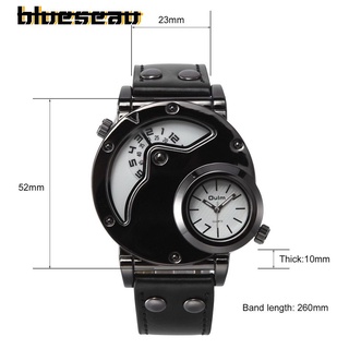 [blueseau] reloj de cuarzo de lujo para hombre de doble tiempo hp9591b para viajes al aire libre (2)