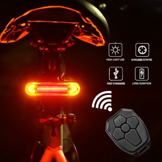 Toopre bicicleta inalámbrico mando a distancia señal de giro bicicleta de montaña resaltar luz trasera de carga USB LED luz de advertencia (1)