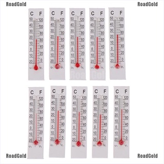 RoadGold - termómetro de papel en miniatura (10 unidades, 5 cm x 1,1 cm, interior, 20-50 Celsius BELLE)