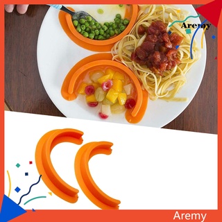 AREM 2Pcs Food Separator Food Grade Safe Silicone Food Cubby Plate Divider for Baby