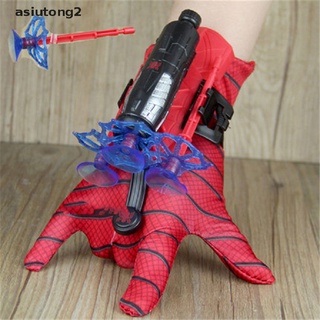 (asiutong2) Nuevo Spider Man juguetes de plástico Cosplay Spiderman guante lanzador conjunto divertido juguetes my (1)