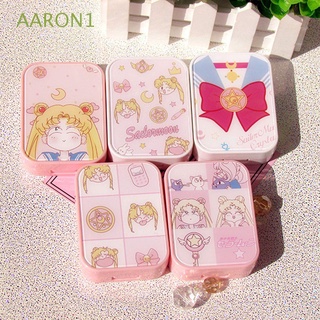 AARON1 Lentes Simples Caja De Almacenamiento Mini Encantadora De Contacto Caso Lindo Rosa Con Espejo De Dibujos Animados Japonesa Niña Gafas Casos