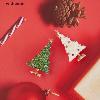 Betin Snowing - broches de árbol de navidad con diseño de árbol brillante, regalos de año nuevo.