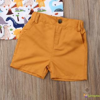 Sk -pantalón de verano para bebé/niño/camiseta de dinosaurio/pantalones cortos/conjunto de traje de vacaciones (4)