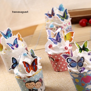 [twoaugust] 50 piezas mariposas boda cumpleaños arroz obleas de papel cupcake tartas [twoaugust]