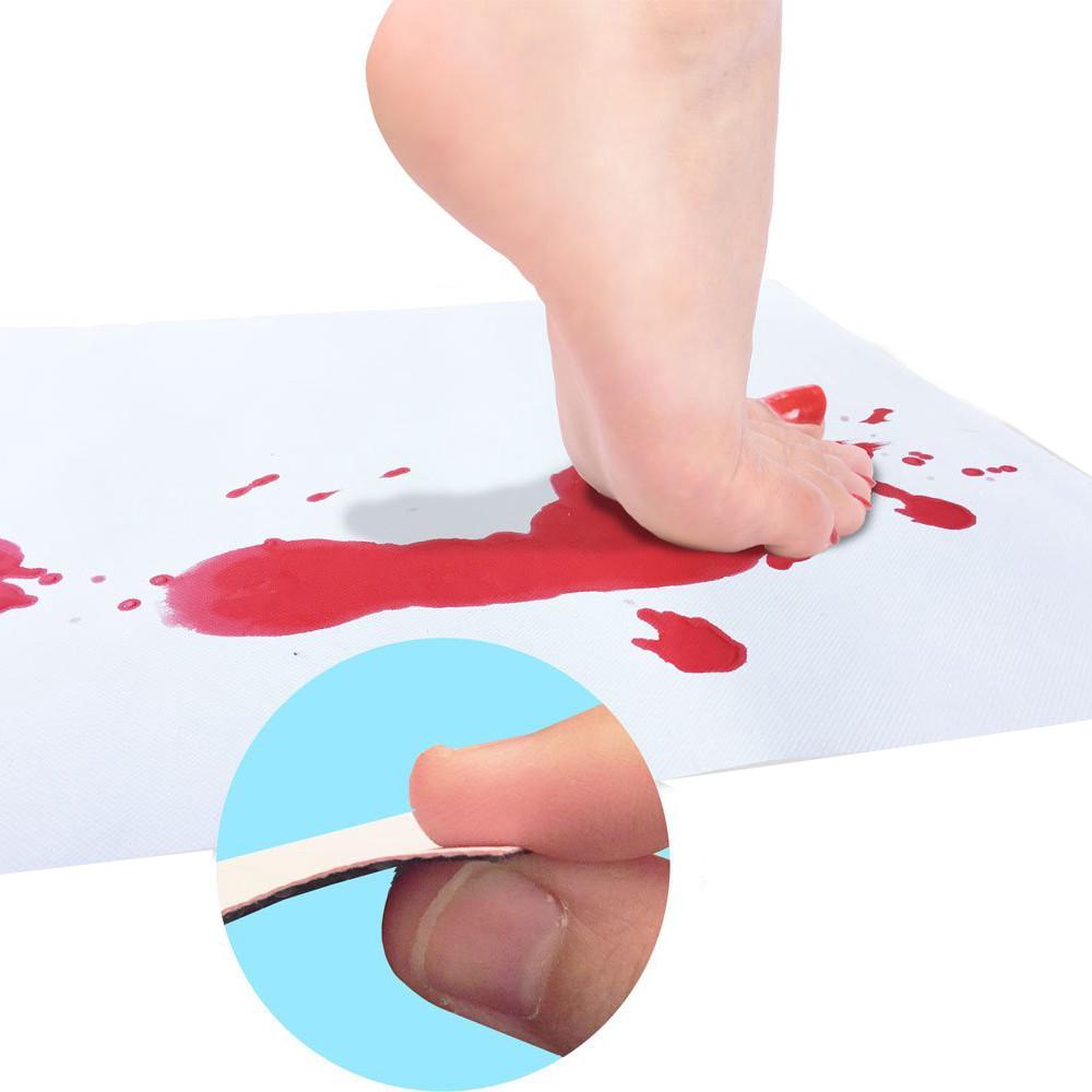 Sangriento alfombra de baño cambio de Color hoja vueltas rojo mojado te hacen sangrienta huellas (6)