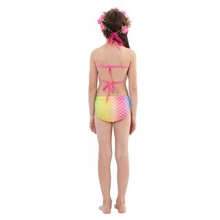 3Pc niñas nadable cola de sirena vestido de princesa niños vacaciones sirena disfraz Cosplay traje de baño de cumpleaños niños ropa de playa (6)