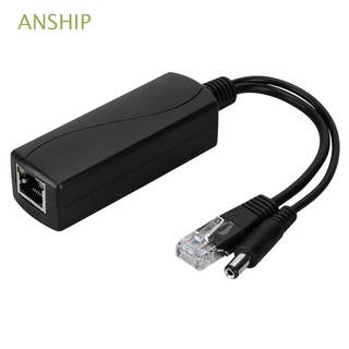 ANSHIP Universal 48V To 12V Network Switch Cable Splitter POE Connectors ABS Injector Durable Adapter Power Supply