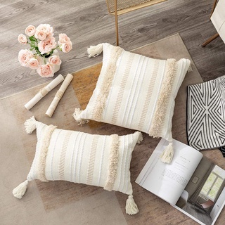 moessner - funda de almohada para sala de estar, diseño bohemio, tufted boho decorativo (7)
