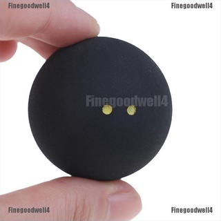 Finegoodwell4 Squash Ball Two-Yellow Dots Low Speed Sports Rubber Balls Competition Squash Brilliant