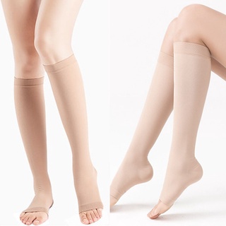 heisserer calcetines de compresión alta rodilla moldeando cuerpo alivio del dolor varicosa calcetines mujeres soporte medio dedo del pie stocks femenino macho fibra química/multicolor (4)