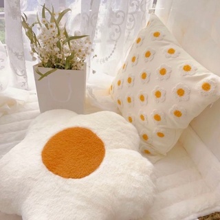 almohada de flor de huevo, cojín de flores de estilo nórdico, sofá de casa de huevo escalfado, decoración flotante de cojín de ventana