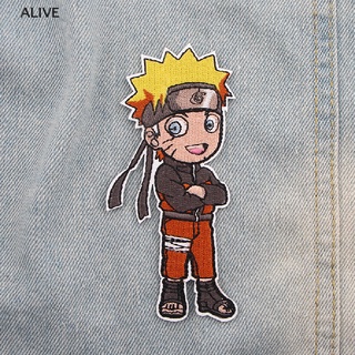 ALIVE Naruto Sasuke Jiraiya Parches De Planchado Bordado Ropa Parche anime Dibujos Animados