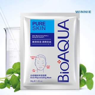 [winnie] 10pcs bioaqua control de aceite antiacné retráctil poros hidratantes mascarilla facial (1)