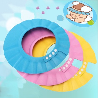 Protección gorro de baño seguro champú ducha baño suave ajustable visera sombrero para niño bebé niños niños (4)