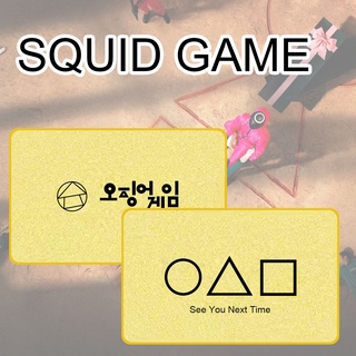 UMYVIPP Kraft Paper Invitation Cards Home Decor Game Calling Squid Game Card Cosplay Props See You Next Time Durable for Party Family Role Play (8)