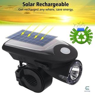 Luz led Usb recargable para Bicicleta/Luz delantera De Bicicleta De energía Solar impermeable con rotación De 360 grados