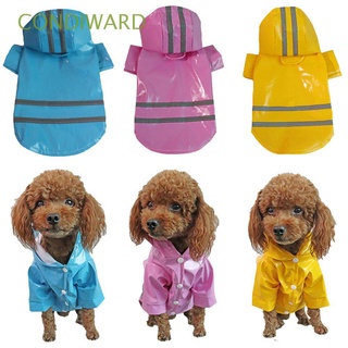 condiward ropa al aire libre perro impermeables transpirable con capucha mascota mono chaqueta protector solar impermeable mascotas suministros reflectante pu/multicolor