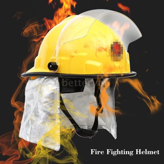 Mejor☪Casco de seguridad de bombero a prueba de fuego con gafas Amice prevención de descargas eléctricas ignífugo resistencia a los piercings abeto