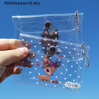 [Alittlesearch] lindo de dibujos animados transparente impermeable PVC titular de la tarjeta Mini cartera de las niñas monedero MY