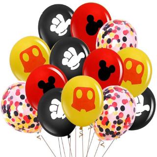 12pcs mickey tema fiesta decoración minnie mickey látex globo traje mickey mouse globo niños fiesta de cumpleaños globo