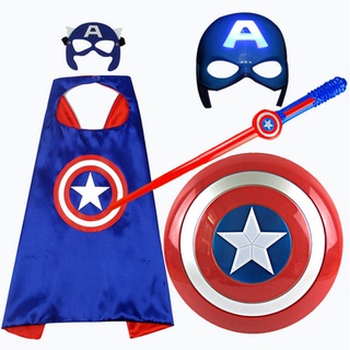 capitán américa escudo, capitán américa capa y máscara para niños niño (4)