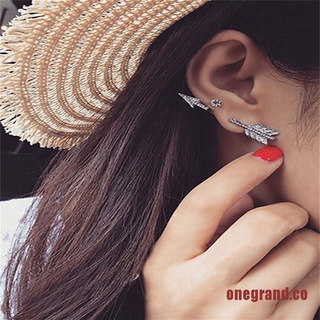 ONEGAND 1x New Creative Bow Arrow Crystal Ear Stud Women's Fashion Earrings Jewelry Gift