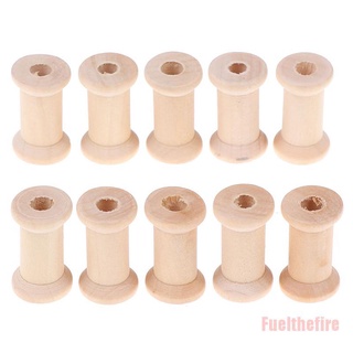 Fuelthefire - 10 bobinas de madera, organizador para cintas de costura, manualidades de madera