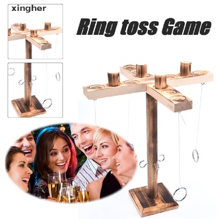 [xingher] Juegos de mesa de juego de lanzamiento de anillo hechos a mano de ritmo rápido juego interactivo para beber caliente