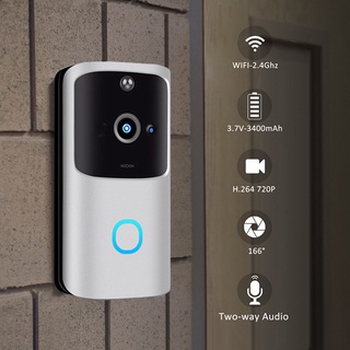 Timbre inalámbrico WiFi Smart Video Phone Visual intercomunicador timbre de puerta cámara segura (1)