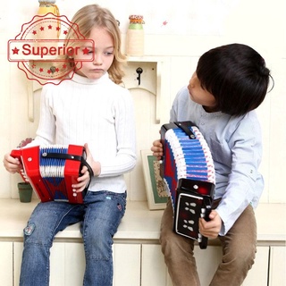 Nuevo acordeón de 7 teclas instrumentos musicales para niños/juguetes de órgano de rendimiento de escenario/estudiantes B7F3