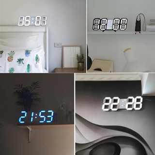 1212 Reloj digital dinding smart 3d LED Despertador De Pared Electrónico Temperatura De Mesa