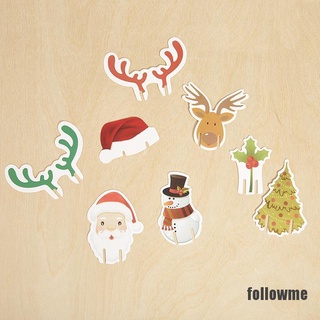 (followme) 10pcs tarjeta de copa de navidad decoraciones navideñas santa sombrero copa de vino tarjeta de decoración