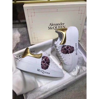 Zapatillas Casuales Modernas Con Estampado De Calavera/Flor Para Uso Alexander McQueen