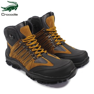 Ms Shop - cocodrilo acarreo gamuza marrón zapatos de los hombres botas de seguridad de montaña senderismo Sefty proyecto trabajo