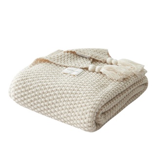 manta de sofá de estilo nórdico para oficina, siesta, manta de borla, bola de lana 70*100cm (3)