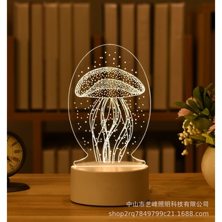 Factory cross-border hot selling gift present creative bedroom bedside small night lamp 3d event gift commemorative gift (2)