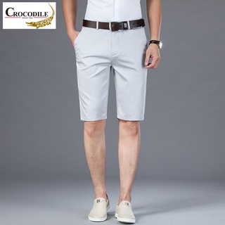 Cocodrilo famosa marca Formal pantalones cortos de los hombres de verano de algodón pantalones cortos de los hombres de alta calidad Casual de negocios